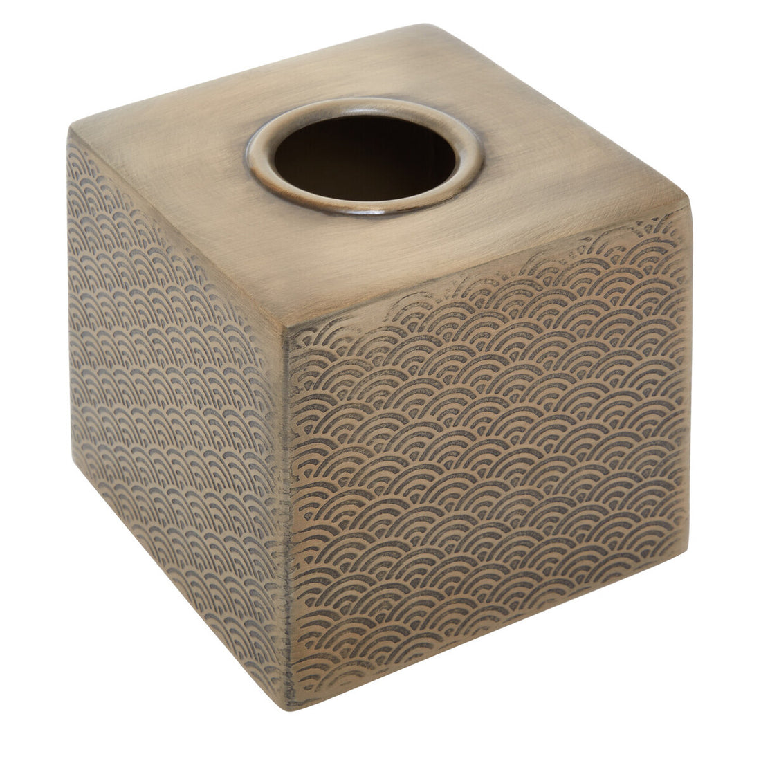 Allegra Etched Metallic Tissue Box