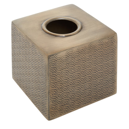 Allegra Etched Metallic Tissue Box
