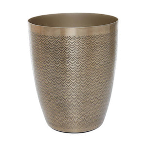 Allegra Gold Aluminium Waste Bin with Etched Detail