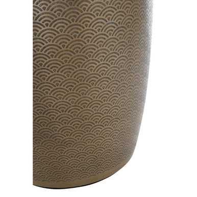 Allegra Gold Finish Waste Bin With Etching - Image 5