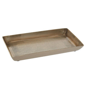 Allegra Gold Finish Etched Detail Aluminium Tray