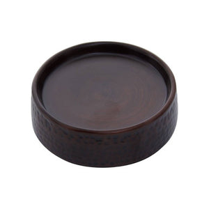 Allegra Dark Bronze Aluminium Soap Dish with Hammered Effect