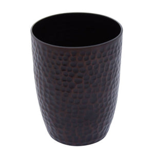 Allegra Dark Bronze Aluminium Bathroom Tumbler with Hammered Effect