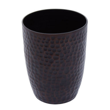 Black textured tumbler on a white background