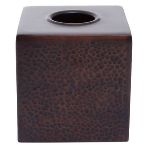 Allegra Bronze Aluminium Tissue Box with Hammered Effect