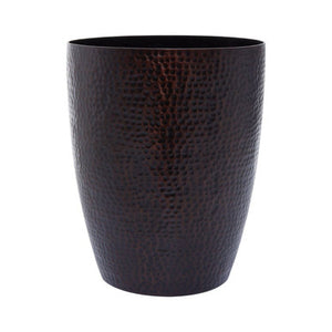 Allegra Dark Bronze Aluminium Waste Bin with Hammered Effect