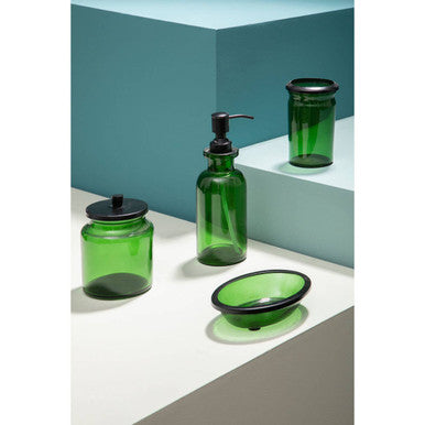 Allegra Kiara Green Glasss Soap Dispenser