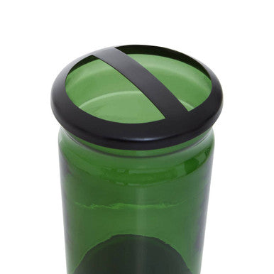 Allegra Kiara Green Glass Toothbrush Holder