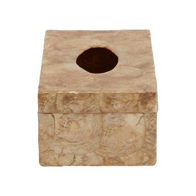 Palu Beige Seashell Tissue Box