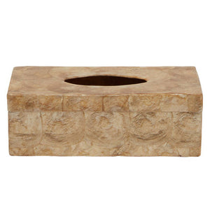 Beige Seashell Tissue Box | Palu