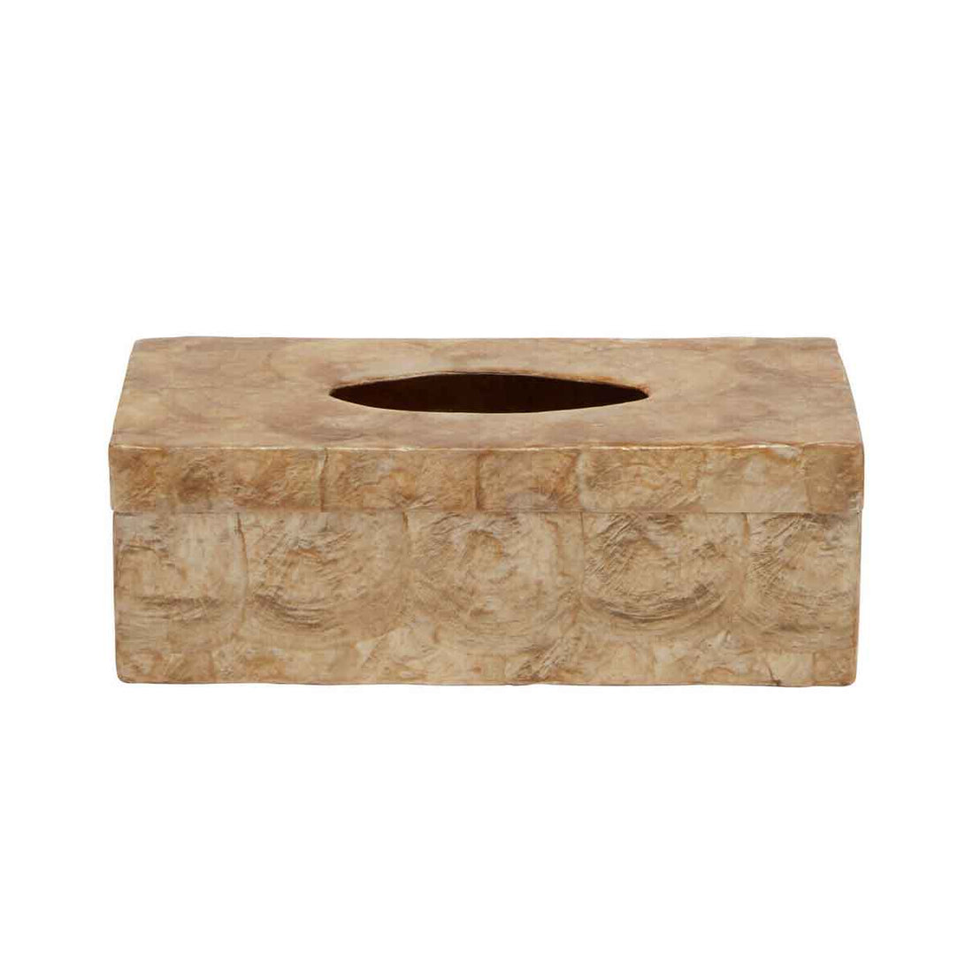 Palu Beige Seashell Tissue Box