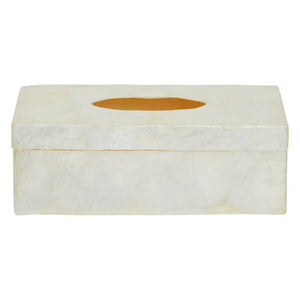 White Sea Shell Tissue Box | Palu