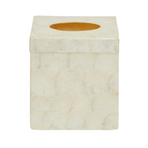 White Shell Square Tissue Box | Palu