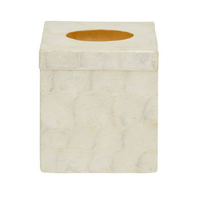 Palu White Shell Square Tissue Box - Image 9