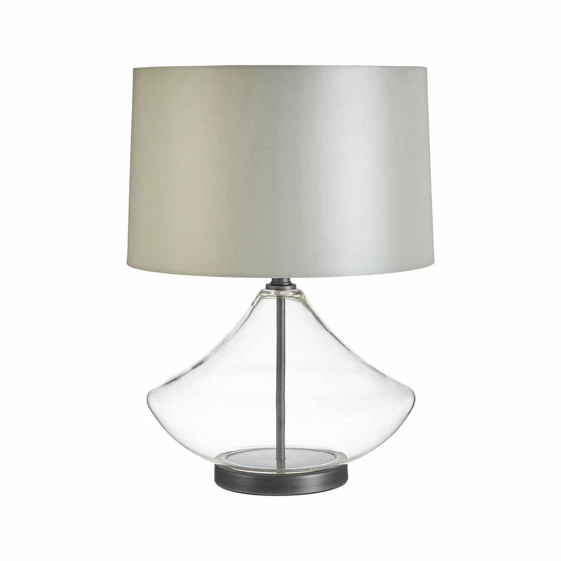 Usha light grey shade table lamp with EU plug