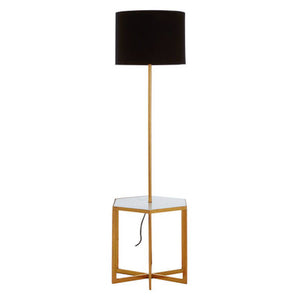 White Marble and Gold Floor Lamp | Sika