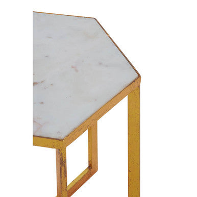 Sika White Marble and Gold Floor Lamp - Image 5