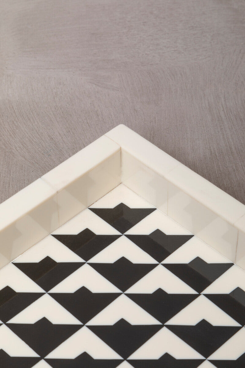 Davino Black And White Tray