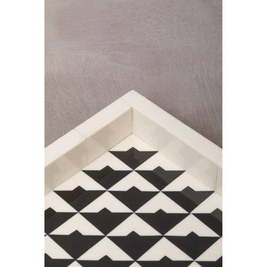 Davino Black And White Tray