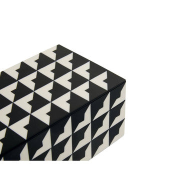 Davino Small Black and White Trinket Box