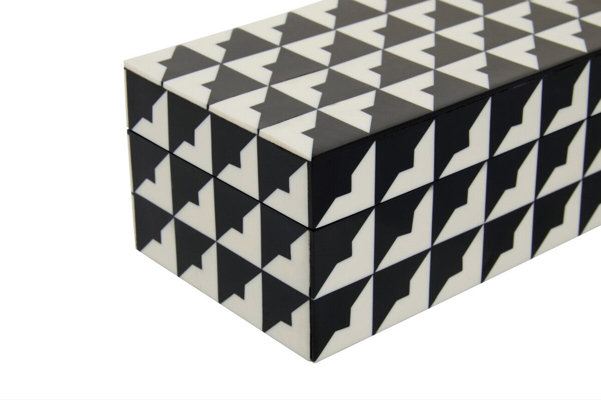 Davino Small Black and White Trinket Box