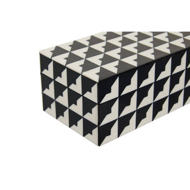 Davino Small Black and White Trinket Box