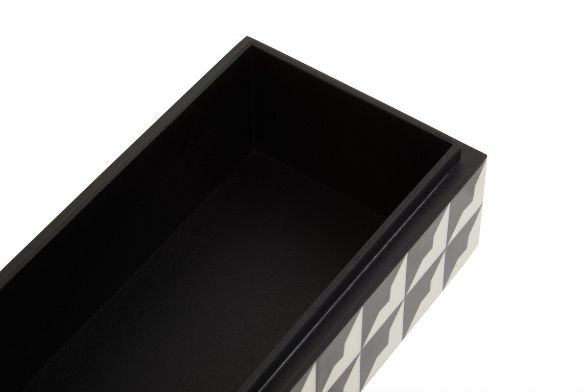 Davino Small Black and White Trinket Box
