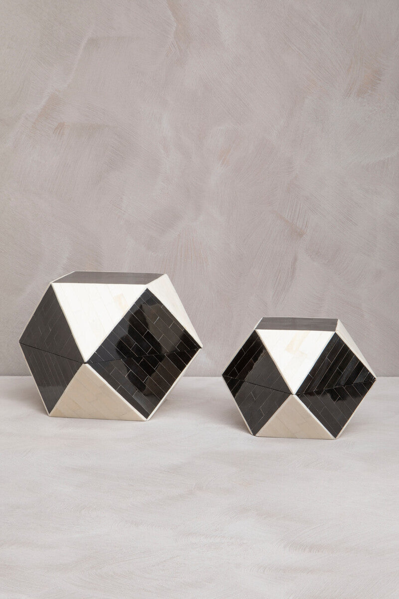 Donato Black and White Small Trinket Box