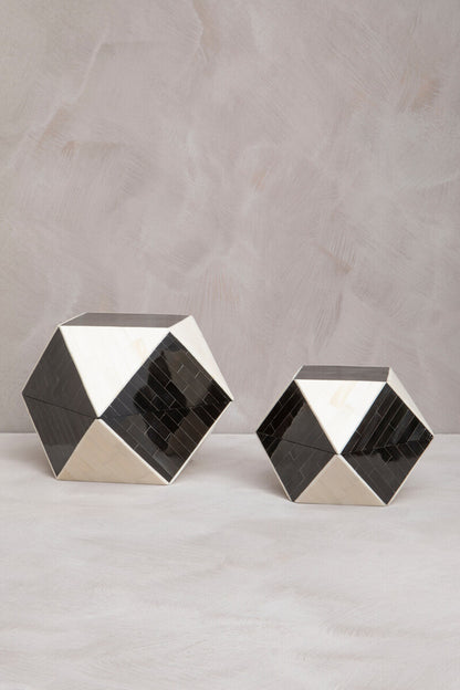 Donato Black and White Small Trinket Box