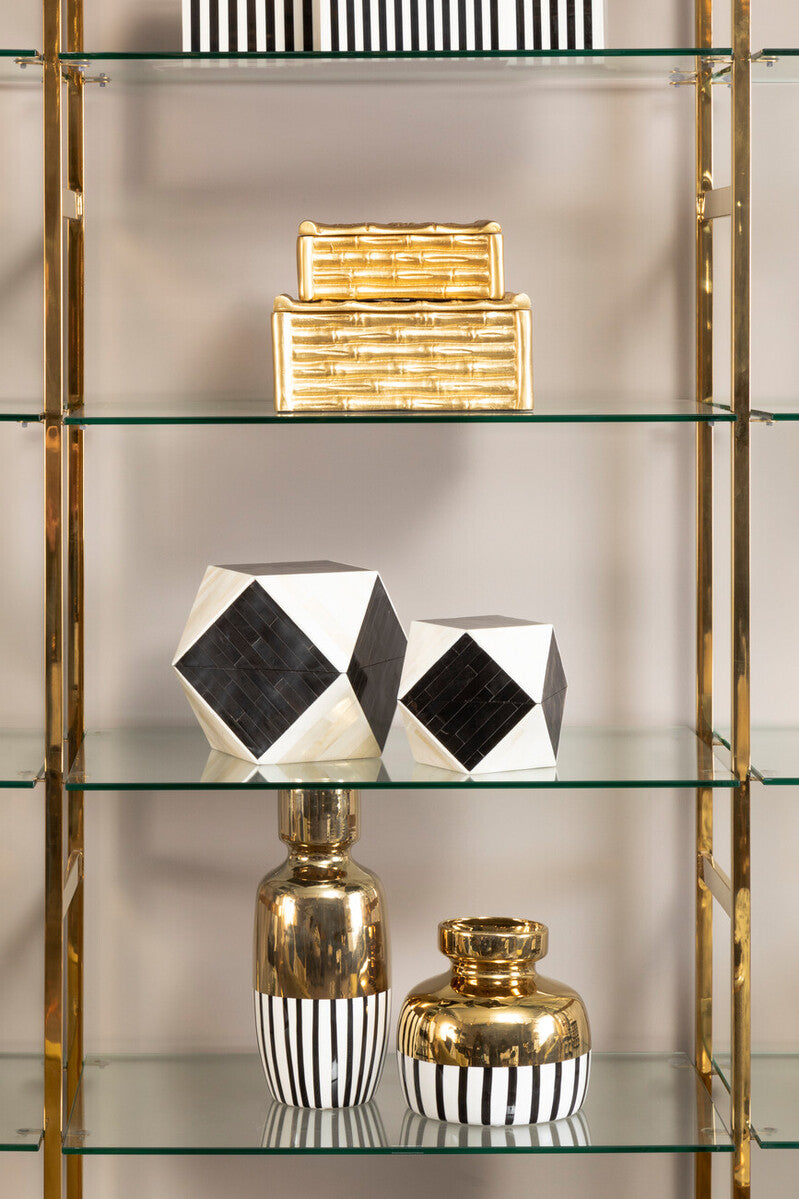 Donato Black and White Small Trinket Box