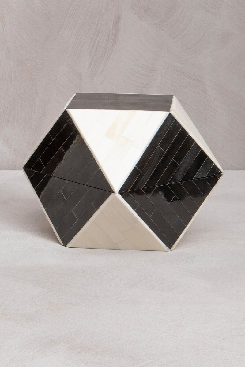 Donato Black and White Small Trinket Box