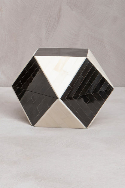 Donato Black and White Small Trinket Box