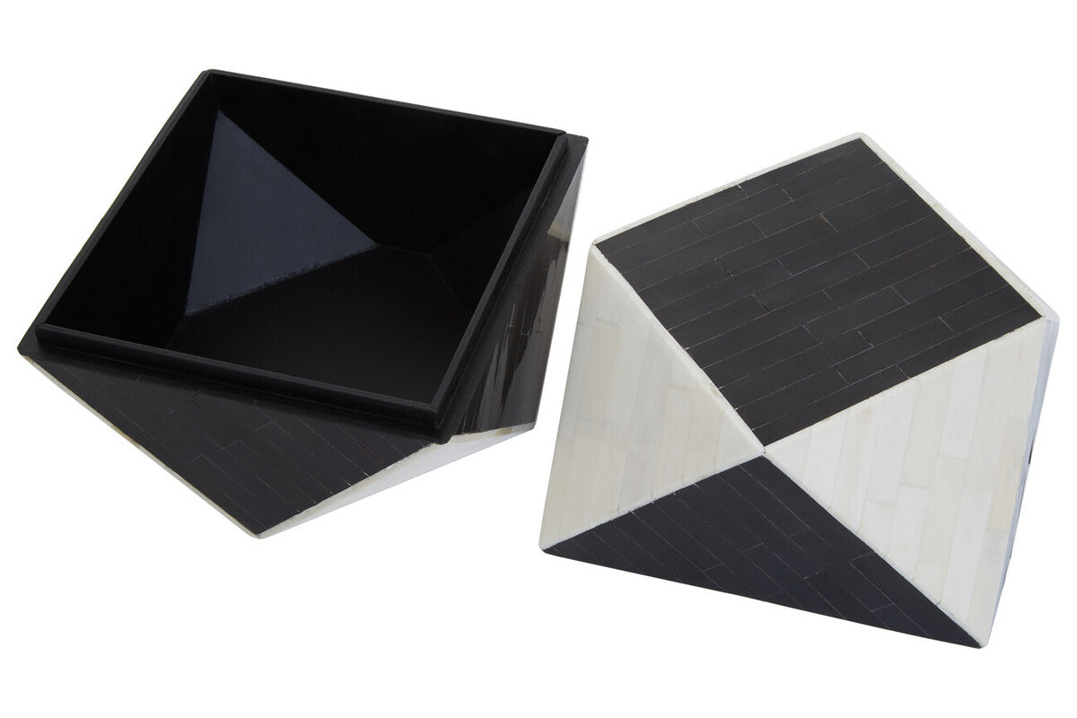 Donato Black and White Large Trinket Box