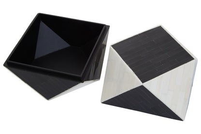 Donato Black and White Large Trinket Box