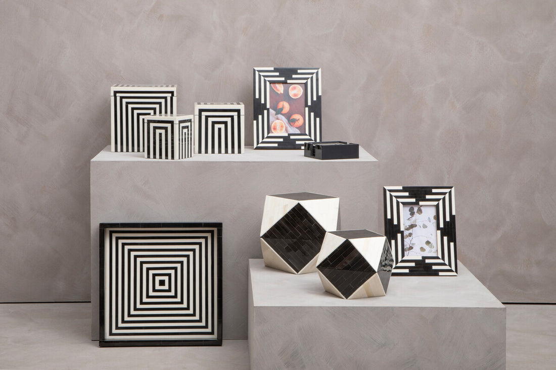 Donato 5In X 7In Black And White Stripe Photo Frame - Image 8