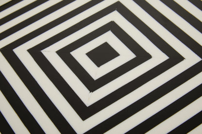 Donato Black And White Finish Square Tray