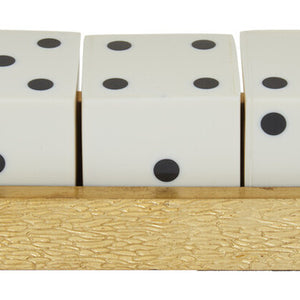 Gold Dice Set with 5 White Dice | Churchill Games