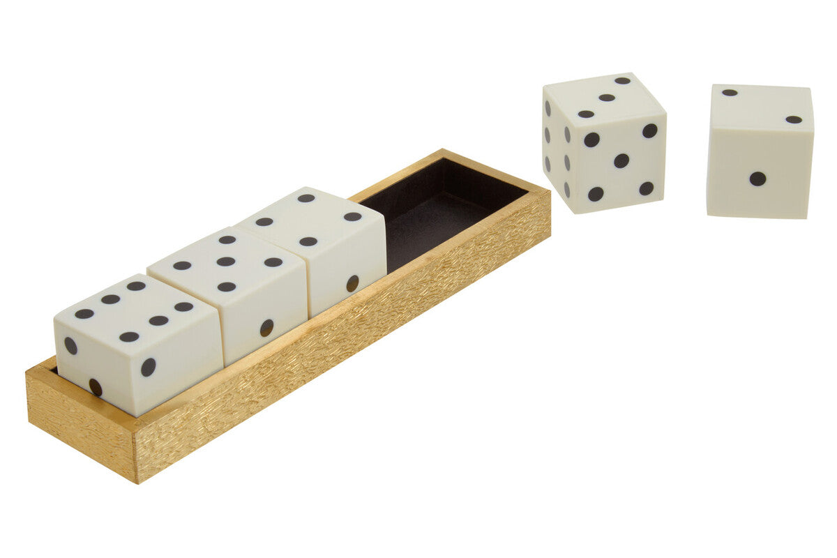 Churchill Games Gold Dice Set with 5 White Dice