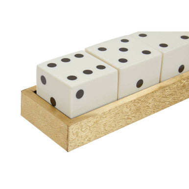 Churchill Games Gold Dice Set with 5 White Dice