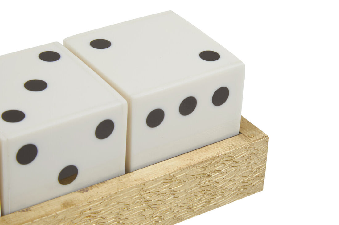 Churchill Games Gold Dice Set with 5 White Dice - Image 4