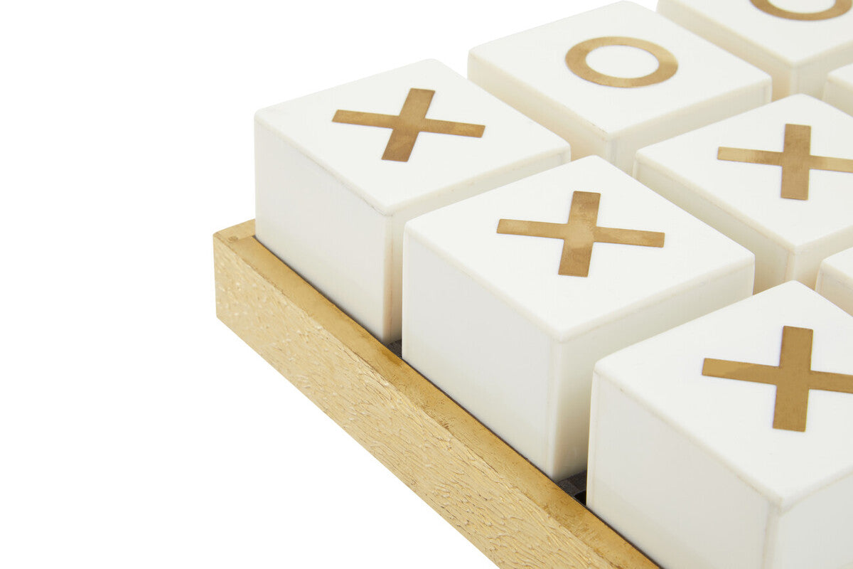 Churchill Games White and Gold Noughts and Crosses