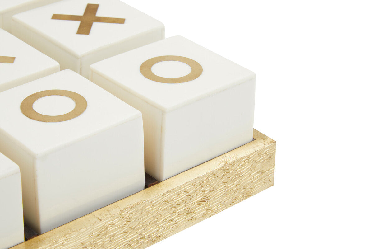 Churchill Games White and Gold Noughts and Crosses