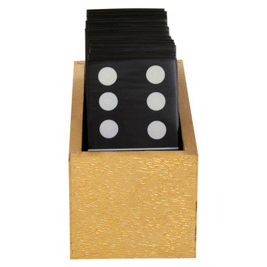 Churchill Games Gold Domino Set with Black Dominoes