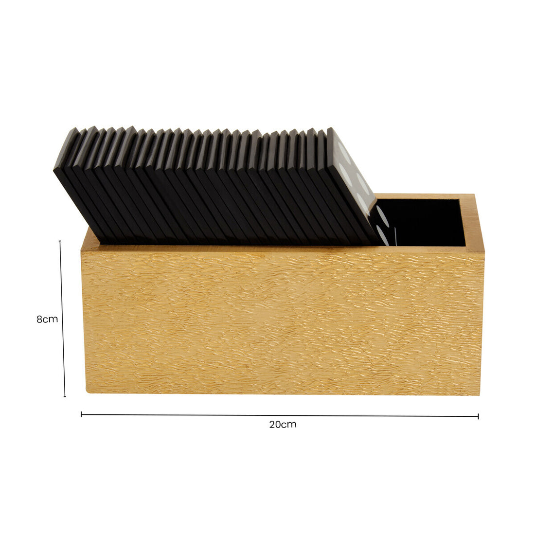 Churchill Games Gold Domino Set with Black Dominoes - Image 8