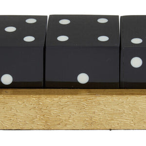 Gold Dice Set with 5 Black Dice | Churchill Games