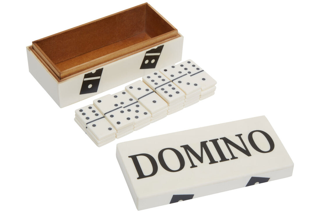 Churchill Games White and Black Domino Box