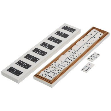 Churchill Games White and Black Finish Domino Box