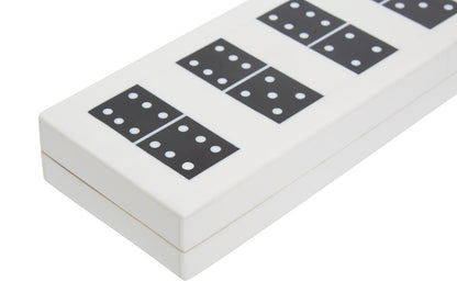 Churchill Games White and Black Finish Domino Box