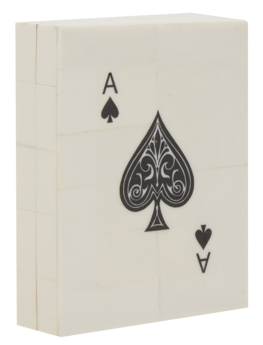Churchill Games Cream and Black Card Box with Playing Cards