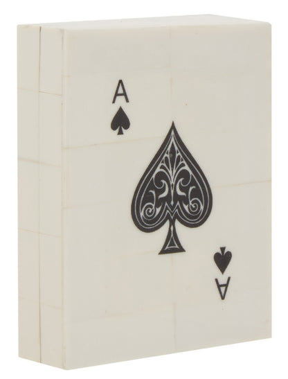 Churchill Games Cream and Black Card Box with Playing Cards